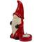 7" Red & Black Gnome Tea Light Christmas Candle Holder